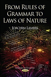 From Rules of Grammar to Laws of Nature (Paperback)