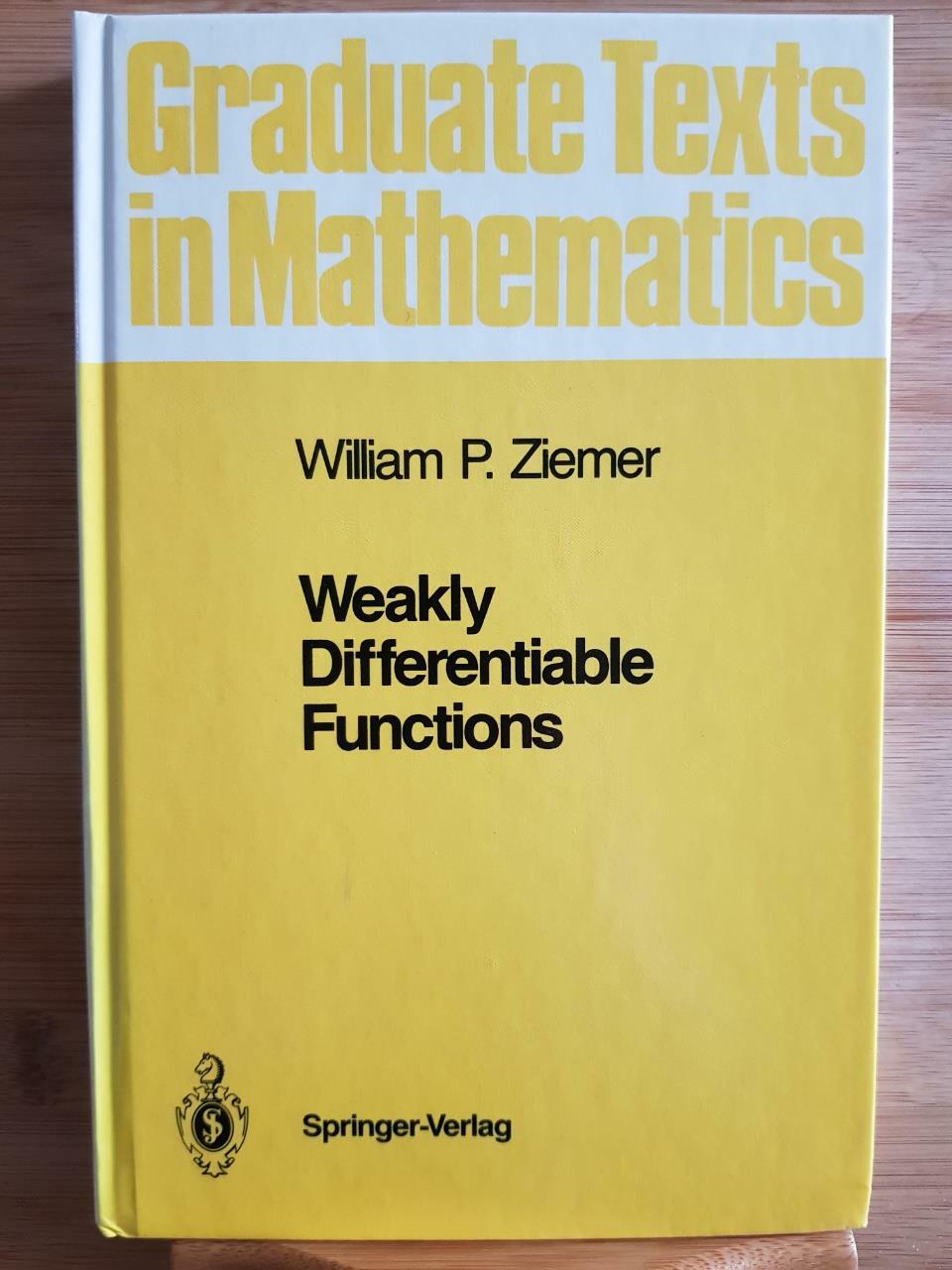 [중고] Weakly Differentiable Functions: Sobolev Spaces and Functions of Bounded Variation (Hardcover, 1989)