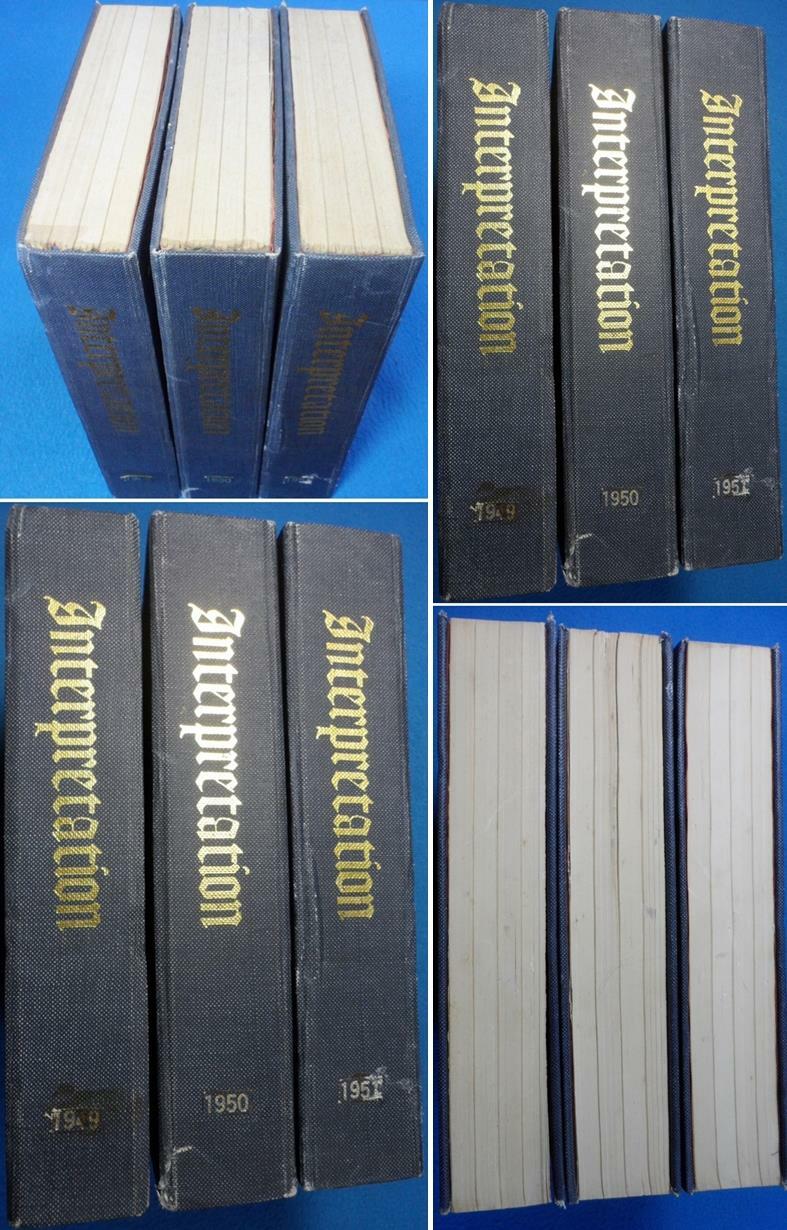 [중고] (합본) [성경및 신학저널 해석]interpretation a journal of bible and theology (1949~1951 現3책) ☞ 상현서림 ☜ / 사진의 제품  ) 