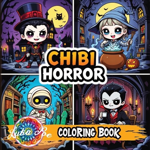 Chibi Coloring Book Horror: A Creepy Cute Collection of Spooky Chibis for Adults and Teens - Perfect for Halloween, Relaxation, and Gift Giving (Paperback)