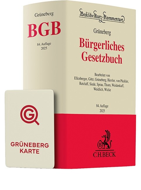 Gruneberg BGB Chat-Book 2025, m. 1 Buch, m. 1 Beilage (WW)