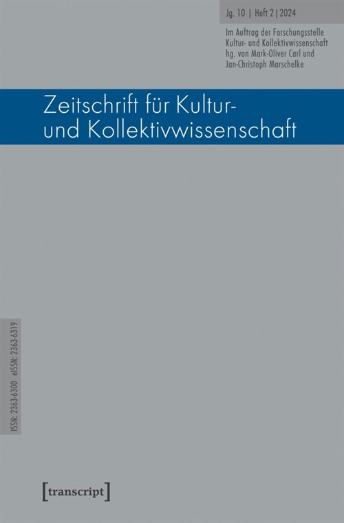 Zeitschrift fur Kultur- und Kollektivwissenschaft (Paperback)