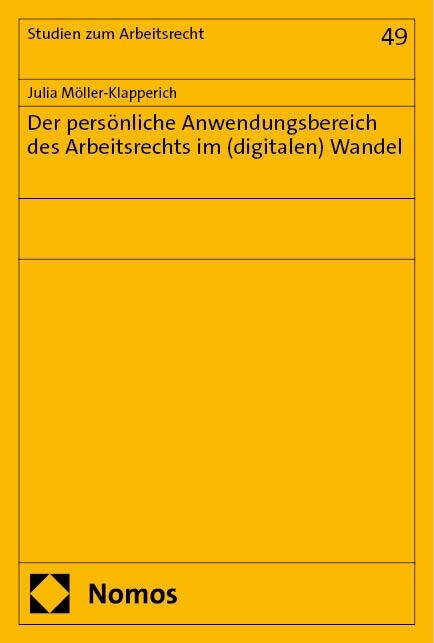 Der personliche Anwendungsbereich des Arbeitsrechts im (digitalen) Wandel (Paperback)