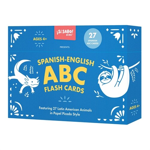 Spanish-English ABC Flash Cards: 27 Bilingual Alphabet Flash Cards Featuring Latin American Animals in a Papel Picado Design (Other)