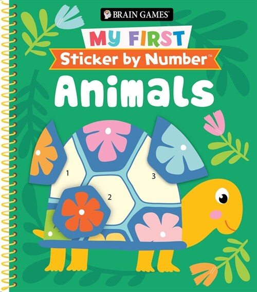 Brain Games - My First Sticker by Number: Animals (Spiral)