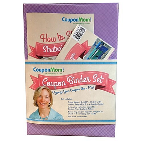 CouponMom.com Coupon Binder Set, purple [With 30 Clear Plastic Pocket Pages, Coupon Organizer and Booklet and Couponing Accessory Bag] (Ringbound)