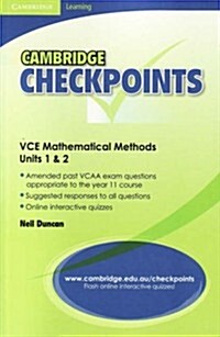 Cambridge Checkpoints VCE Mathematical Methods Units 1 and 2 (Paperback)