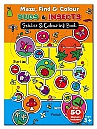 Maze, Find & Colour Bugs & Insects (Paperback)