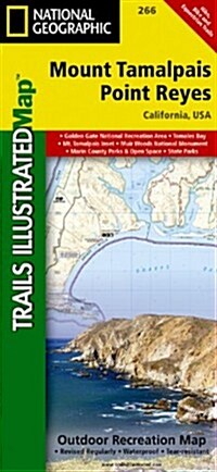 Mount Tamalpais, Point Reyes Map (Folded, 2023)
