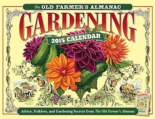 The Old Farmers Almanac 2015 Gardening Calendar (Paperback, Wall)