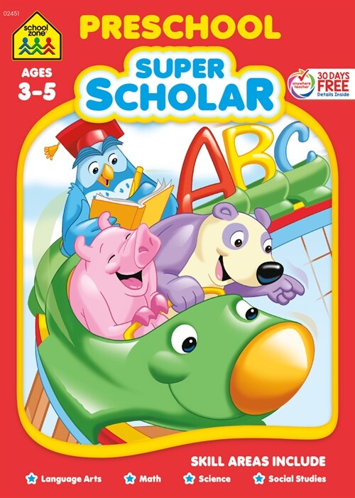 School Zone Preschool Super Scholar Workbook (Paperback)