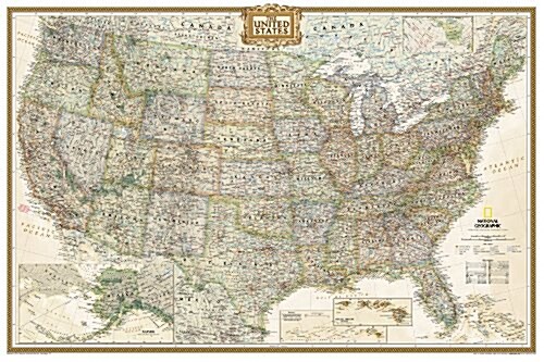 National Geographic United States Wall Map - Executive (Poster Size: 36 X 24 In) (Other, 2018)