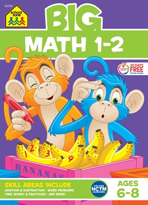 School Zone Big Math 1-2 Workbook (Paperback)