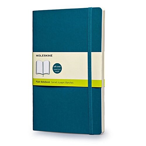 Moleskine Classic Large Plain Notebook: Underwater Blue (Paperback)