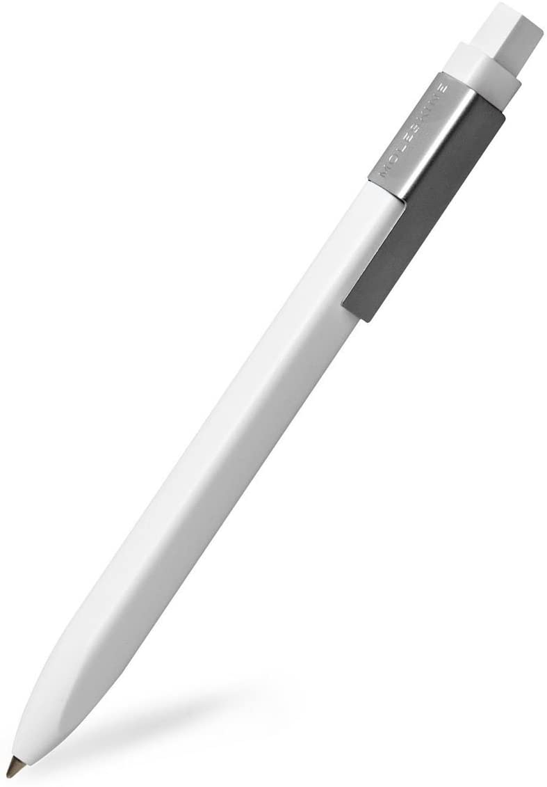 Moleskine Classic Click Ball Pen, White, Fine Point (0.5 MM), Black Ink (Other)
