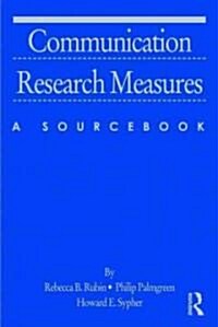 [중고] Communication Research Measures : A Sourcebook (Paperback)