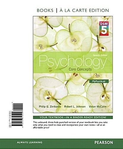Psychology: Core Concepts with Dsm5 Update, Books a la Carte Edition Plus Mypsychlab with Pearson Etext (Hardcover, 7)