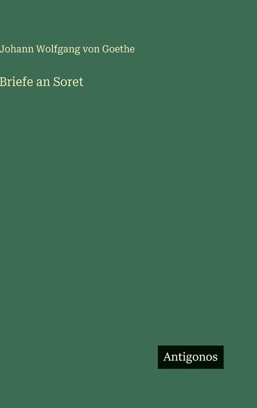 Briefe an Soret (Hardcover)