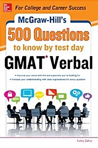 McGraw-Hill Education 500 GMAT Verbal Questions to Know by Test Day (Paperback)