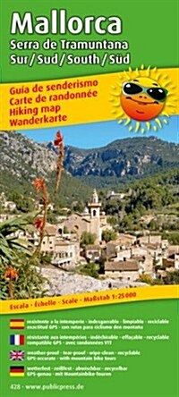 Wanderkarte / Hiking Map Mallorca - (Hardcover)