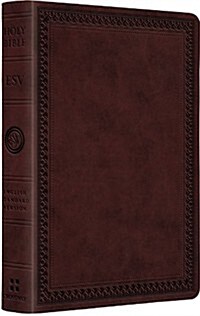 Large Print Compact Bible-ESV-Border Design (Imitation Leather)