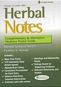 Herbal Notes: Complementary & Alternative Medicine Pocket Guide (Spiral)