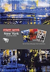 Street Notes-New York Artwork by Avone: Set of Three 48-Page Lined Notebooks (Paperback)