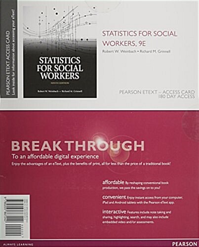 Statistics for Social Workers, Enhanced Pearson Etext -- Access Card (Hardcover, 9, Revised)