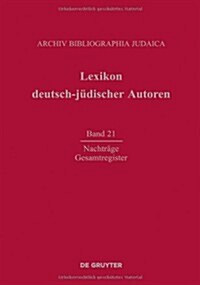 Nachtrage Und Gesamtregister (Hardcover)