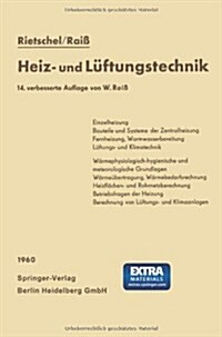 H. Rietschels Lehrbuch Der Heiz- Und L?tungstechnik (Paperback, 14, 14. Aufl. 1960.)