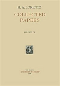 Collected Papers: Volume IX (Paperback, 1939)