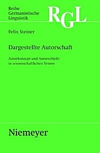 Dargestellte Autorschaft (Paperback, 1st)