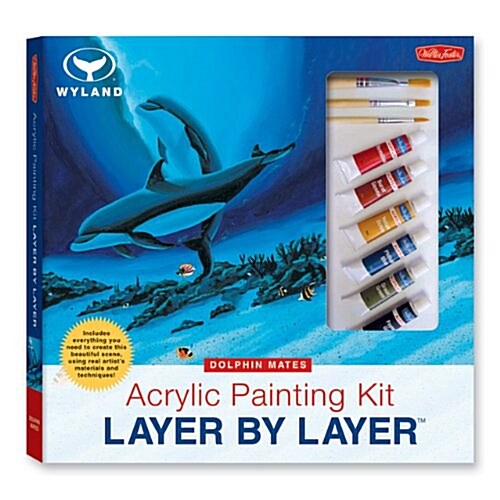 Acrylic Painting Kit Layer by Layer: Dolphin Mates: This unique method of instruction isolates each layer of the painting, ensuring successful results (Hardcover, Pck)