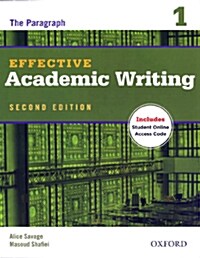 [중고] Effective Academic Writing 1: Student Book (Paperback + Access Code, 2nd edition)