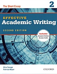 [중고] Effective Academic Writing Second Edition: 2: Student Book (Paperback + Access Code, 2nd Edition)