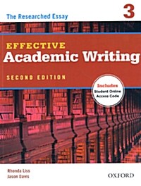 [중고] Effective Academic Writing Second Edition: 3: Student Book (Paperback + Access Code, 2nd Edition)