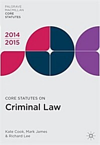 Core Statutes on Criminal Law 2014-15 (Paperback)