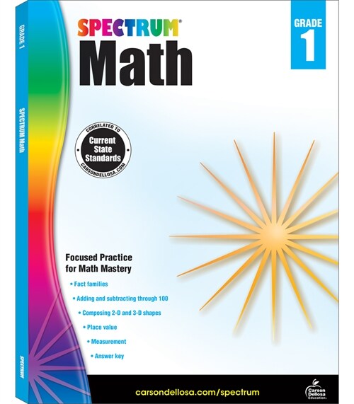 [중고] Spectrum Math Workbook, Grade 1 (Paperback)