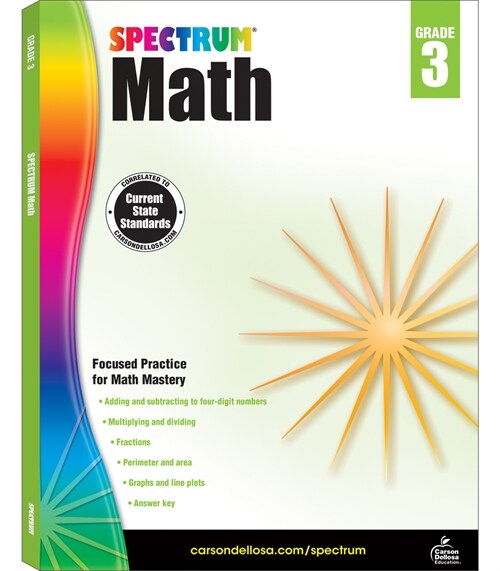 [중고] Spectrum Math Workbook, Grade 3 (Paperback)