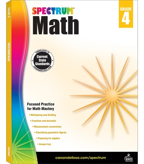 Spectrum Math Workbook, Grade 4 (Paperback)