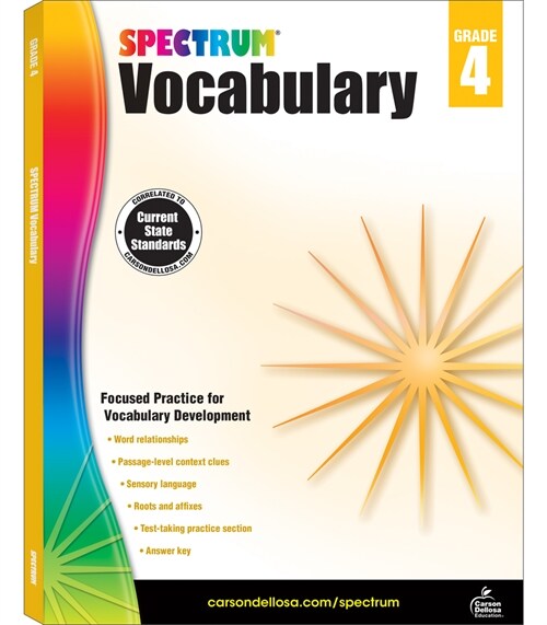 [중고] Spectrum Vocabulary, Grade 4 (Paperback)