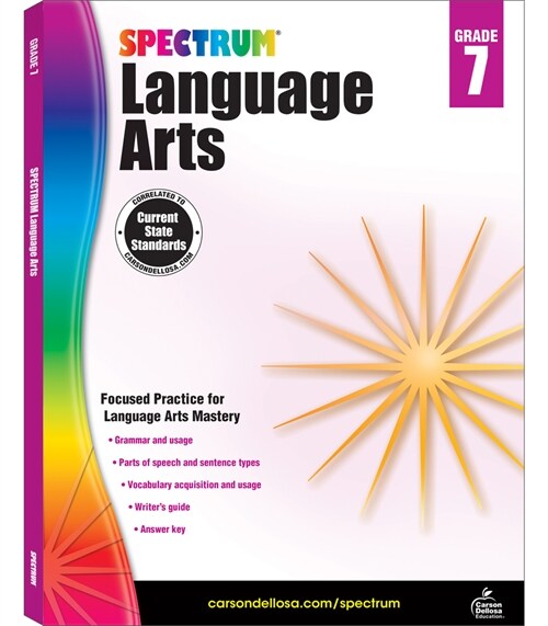 [중고] Spectrum Language Arts, Grade 7 (Paperback)