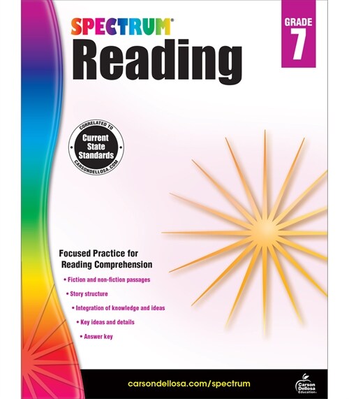 [중고] Spectrum Reading G.7 Workbook, Grade 7: Volume 105 (Paperback)