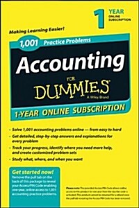 1,001 Accounting Practice Problems for Dummies 1-year Subscription Access Code Card (Pass Code)