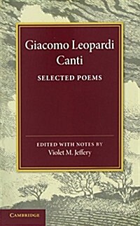 Giacomo Leopardi: Canti : Selected Poems (Paperback)