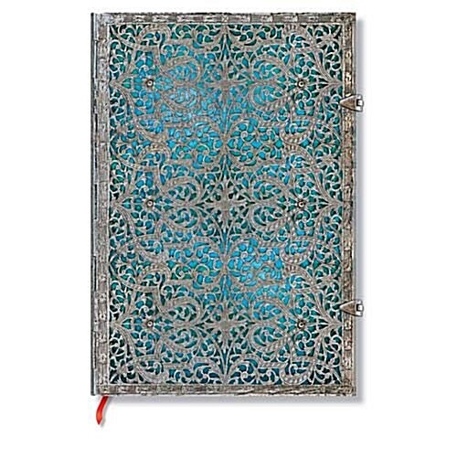 Silver Filigree Maya Blue Grande Journal (Hardcover)
