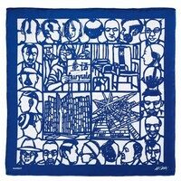 Ai Weiwei. The Silk Scarf ‘Haircut‘ (Blue)