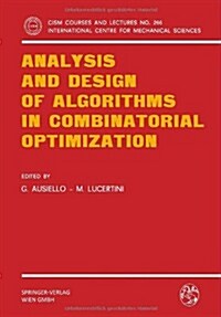 Analysis and Design of Algorithms in Combinatorial Optimization (Paperback)
