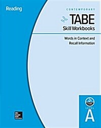 Tabe Skill Workbooks Level A: Words in Context and Recall Information - 10 Pack (Paperback)