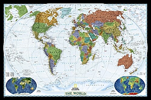 National Geographic World Wall Map - Decorator - Laminated (46 X 30.5 In) (Not Folded, 2021)